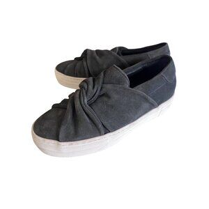 Maje gray knotted suede sneaker size 37 U.S. size 7